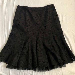 Elie Tahari black lace skirt